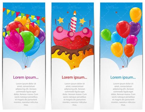 وکتور جشن تولد وکتور  وکتور بادکنک وکتور شرشره 12