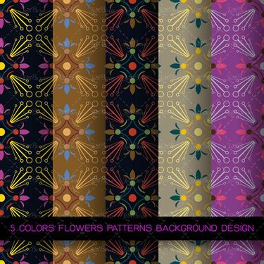 وکتور پترن وکتور بک گراند گل وکتور 2Textures