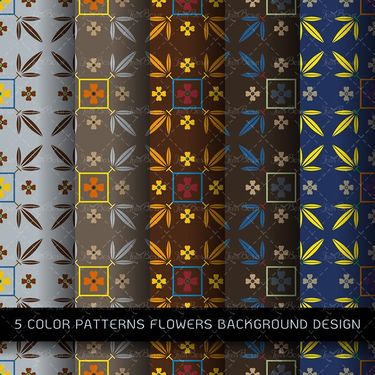 وکتور پترن وکتور بک گراند گل وکتور 3Textures