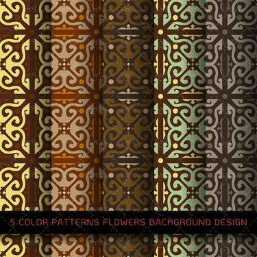 وکتور پترن وکتور بک گراند گل وکتور  9Textures