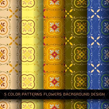 وکتور پترن وکتور بک گراند گل وکتور  11Textures