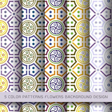 وکتور پترن وکتور بک گراند گل وکتور  12Textures