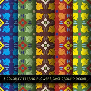 وکتور پترن وکتور بک گراند گل وکتور  15Textures