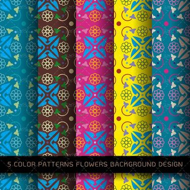 وکتور پترن وکتور بک گراند گل وکتور  17Textures