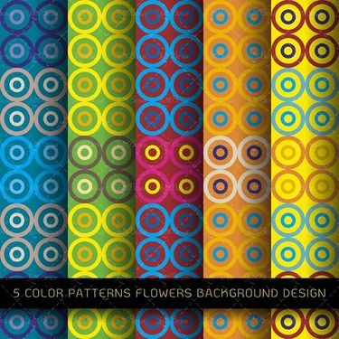 وکتور پترن وکتور بک گراند گل وکتور  18Textures