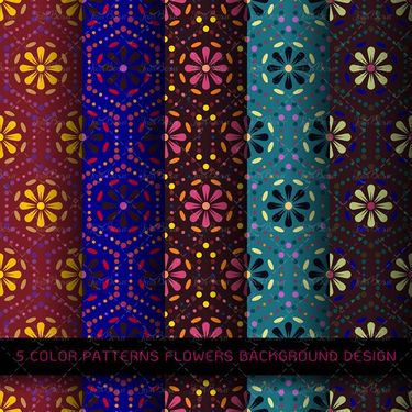 وکتور پترن وکتور بک گراند گل وکتور  20Textures
