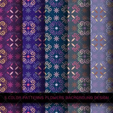 وکتور پترن وکتور بک گراند گل وکتور  23Textures