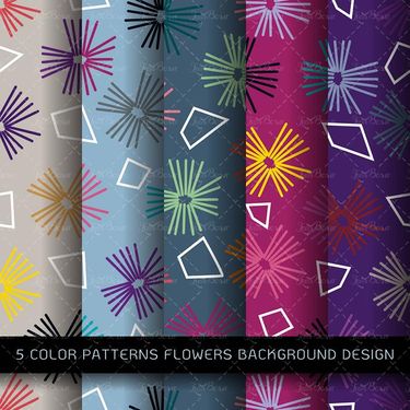 وکتور پترن وکتور بک گراند گل وکتور  24Textures