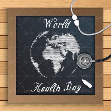 وکتور روز جهانی سلامت وکتور گوشی پزشکی