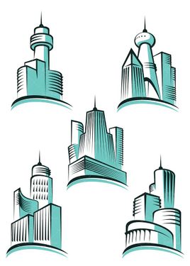 وکتور ساختمان  وکتور خانه وکتور انواع برج وکتور تاور