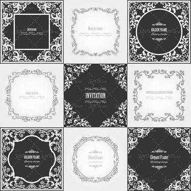 وکتور کادر گل وکتور حاشیه گل قاب گل وکتور بک گراند11