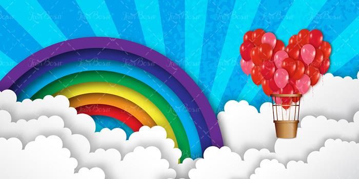 وکتور ابر وکتور بادکنک  وکتور بک گراند