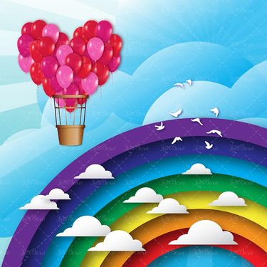 وکتور ابر وکتور بادکنک  وکتور بک گراند وکتور پرنده