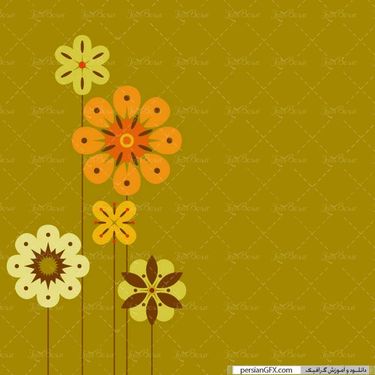 وکتور گل و بوته رنگی وکتور بک گراند گل گرافیکی7
