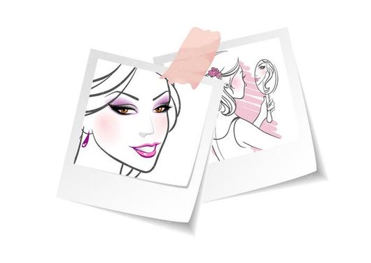 وکتور چهره دختر وکتور  مو زن وکتور سالن آرایش و زیبایی01