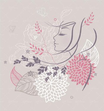 وکتور چهره دختر وکتور  مو زن وکتور سالن آرایش و زیبایی03