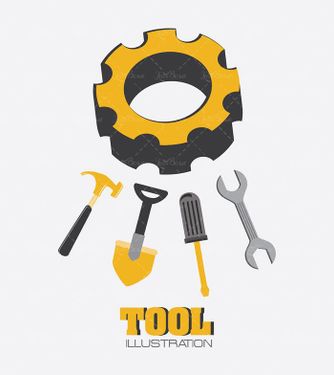 وکتور ابزار فروشی وکتور لوگو ابزار فروشی وکتور چرخ دنده1