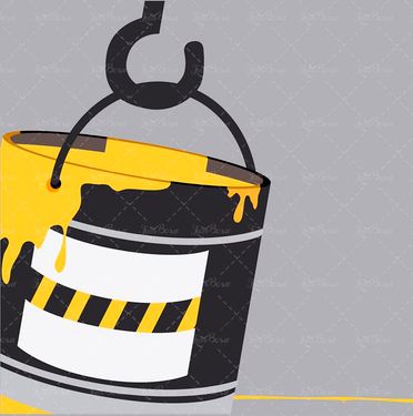 وکتور رنگ و ابزار وکتور فروشگاه رنگ  وکتور سطل رنگ