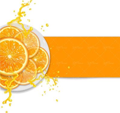 وکتور آب میوه پرتقال وکتور قاچ پرتقال وکتور کافی شاپ