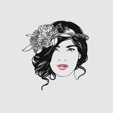 وکتور وکتور مدل مو وکتور تاج گل وکتور میکاپ صورت