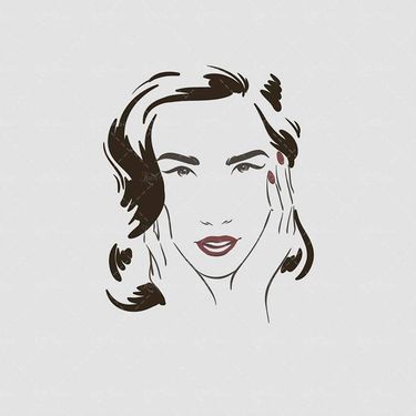 وکتور  چهره زن وکتور چهره دختر وکتور میکاپ صورت