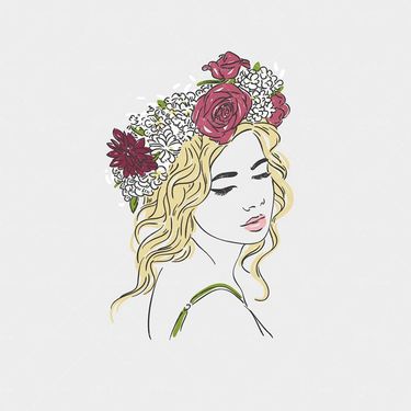 وکتور  سالن آرایش وکتور تاج گل وکتور میکاپ صورت