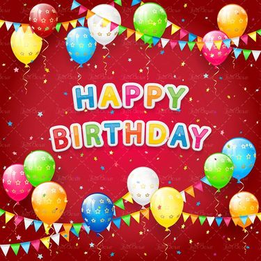 وکتور جشن تولد وکتور بادکنک رنگی وکتور شرشره1