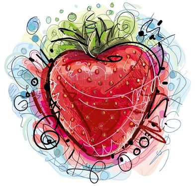 وکتور توت فرنگی وکتور میوه فروشی وکتور سوپر میوه