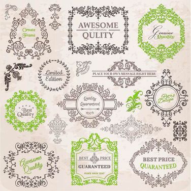 وکتور گل و بوته وکتور کادر گل وکتور قاب گل وکتور حاشیه گل 6