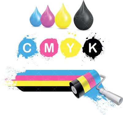 وکتور قطره رنگ وکتور جوهر وکتور CMYK وکتور گرافیک