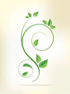 وکتور گل و بوته وکتور گل سبز وکتور برگ گل 1