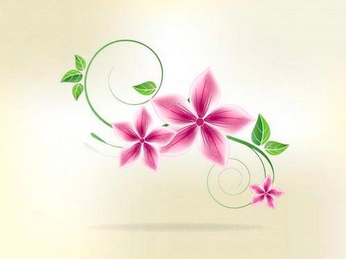 وکتور گل و بوته وکتور گل وکتور گلبرگ صورتی گل 1