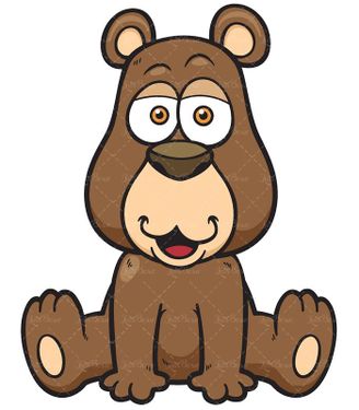 وکتور عروسک خرسی وکتور خرس قهوه ای