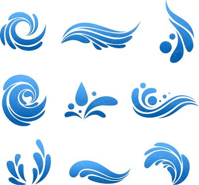 وکتور موج, وکتور آب ,وکتور قطره آب, وکتور انواع موج آب