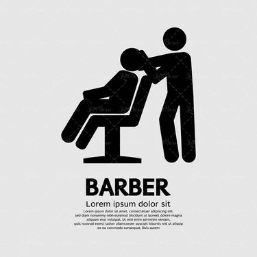 وکتور آرایشگاه مردانه وکتور پیرایش وکتور لوگوی موکده