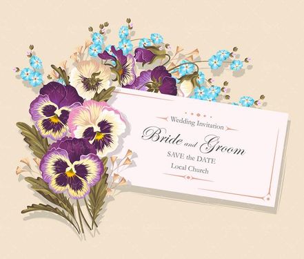 وکتور دسته گل وکتور کارت تبریک 12