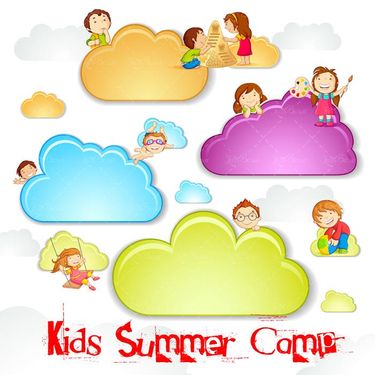 وکتور خردسال وکتور مهد کودک وکتور ابر