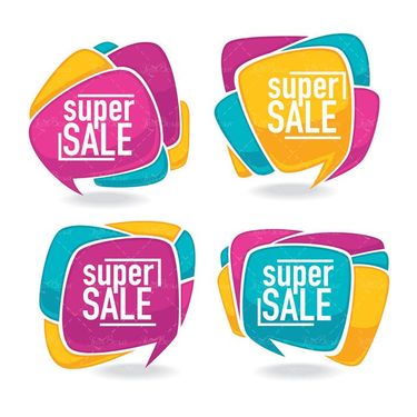 وکتور لیبل رنگی وکتور برچسب گرافیکی وکتور قاب1