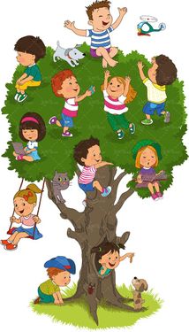 وکتور  کودک وکتور بچه وکتور خردسال وکتور درخت