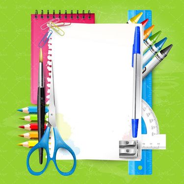 وکتور  نوشت افزار وکتور لوازم التحریر وکتور کاغذ