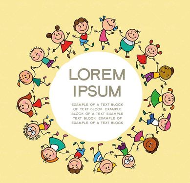 وکتور بچه وکتور کودک وکتور خردسال وکتور حلقه شادی بچه ها