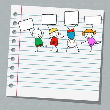 وکتور کاغذ وکتور برگه یادداشت وکتور پیش دبستانی1