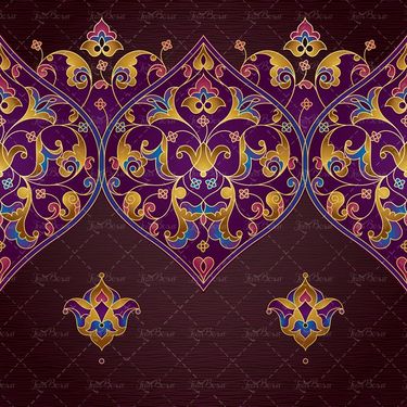 وکتور تصویر سنتی زینتی و اسلیمی تذهیب طلایی5
