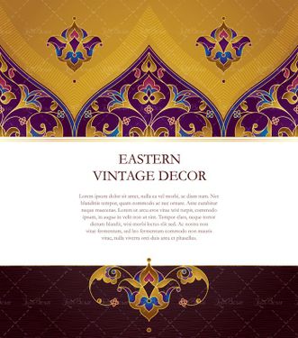 وکتور تصویر سنتی زینتی و اسلیمی تذهیب طلایی8