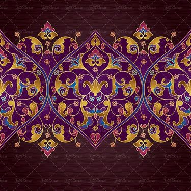 وکتور تصویر سنتی زینتی و اسلیمی تذهیب طلایی9