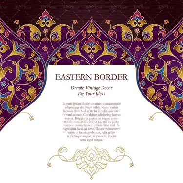 وکتور تصویر سنتی زینتی و اسلیمی تذهیب طلایی10