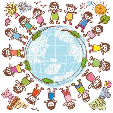 وکتور بچه وکتور کودکستان وکتور نقاشی بچگانه