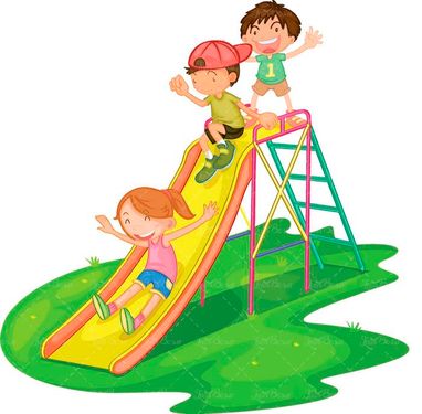 وکتور سرسره بازی وکتور مهد کودک وکتور بازی بچه ها