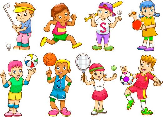 وکتور ورزش وکتور بازی بچه ها وکتور ورزش گلف