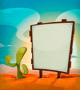 وکتور تابلوی چوبی وکتور پلاکارد وکتور درخت کاکتوس